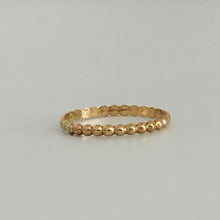 Load image into Gallery viewer, Gold Filled Beaded Band Ring - Gold Bead Stacking Ring