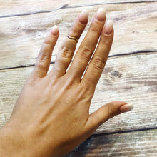 Load image into Gallery viewer, Gold Filled Wave Band Ring - Gold Stacking Ring