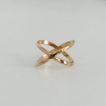 Load image into Gallery viewer, Gold Filled Cross X Ring