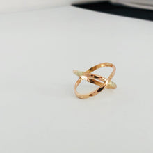 Load image into Gallery viewer, Gold Filled Cross X Ring