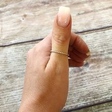 Load image into Gallery viewer, Silver bead Ring - Sterling Silver Stacking Ring