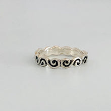 Load image into Gallery viewer, Silver Swirl Ring - Sterling Silver Stacking Ring