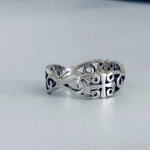 Load image into Gallery viewer, Silver Cross Ring Trinity - Sterling Silver Stacking Ring
