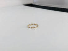 Load image into Gallery viewer, Two Toned Braid Band Ring- Sterling Silver and Gold Filled - Gold Stacking Ring