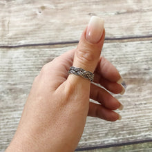 Load image into Gallery viewer, Silver Weave Ring - Sterling Silver Stacking Ring