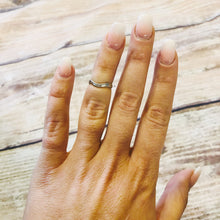 Load image into Gallery viewer, Crystal Wave Ring - Sterling Silver Stacking Ring