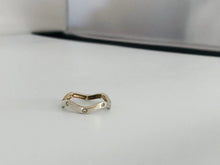 Load image into Gallery viewer, Crystal Wave Ring - Sterling Silver Stacking Ring