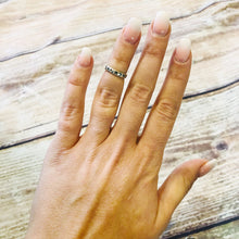 Load image into Gallery viewer, Silver star and moon Ring - Sterling Silver Stacking Ring