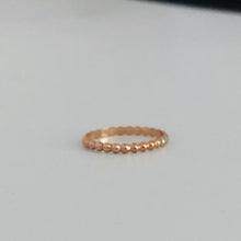Load image into Gallery viewer, Rose Gold Filled Beaded band Ring - Rose Gold Bead Stacking Ring