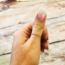 Load image into Gallery viewer, Rose Gold Filled Beaded band Ring - Rose Gold Bead Stacking Ring