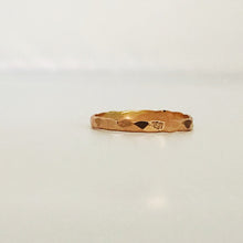 Load image into Gallery viewer, Rose Gold Filled Diamond Cut Band Ring - Rose Gold Stacking Ring