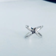 Load image into Gallery viewer, Sterling Silver Cross X Ring