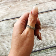 Load image into Gallery viewer, Sunflower Ring - Sterling Silver Stacking Ring