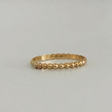 Load image into Gallery viewer, Gold Filled Beaded Band Ring - Gold Bead Stacking Ring
