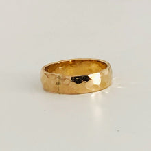 Load image into Gallery viewer, Gold Filled Hammered Band Ring - Gold Stacking Ring
