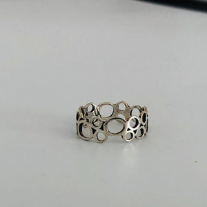 Bubble Ring - Sterling Silver Stacking Ring