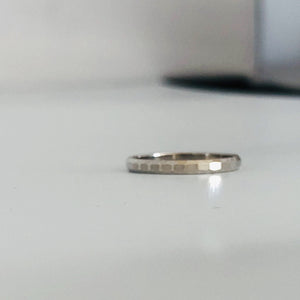 Diamond Cut Ring - Sterling Silver Stacking Ring