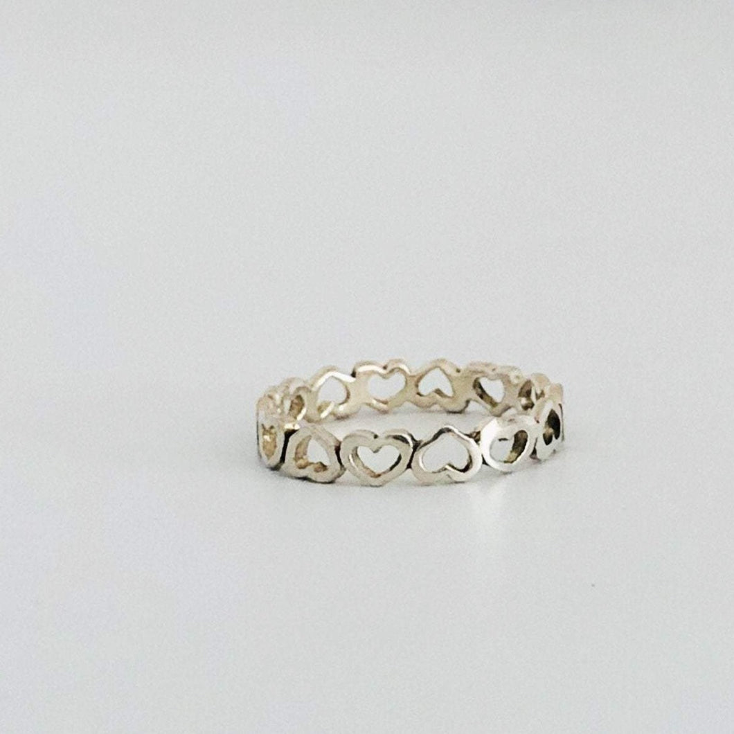 Heart Ring - Sterling Silver Stacking Ring