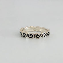 Load image into Gallery viewer, Silver Swirl Ring - Sterling Silver Stacking Ring
