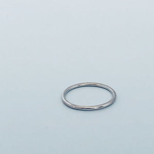 1mm silver plain Ring - Sterling Silver Stacking Ring