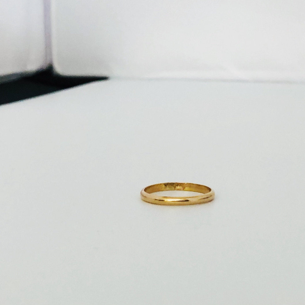 2 mm Gold Filled band Ring - Gold Stacking Ring