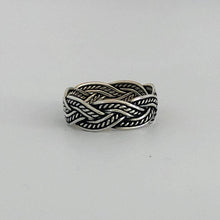 Load image into Gallery viewer, Silver Weave Ring - Sterling Silver Stacking Ring
