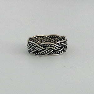 Silver Weave Ring - Sterling Silver Stacking Ring