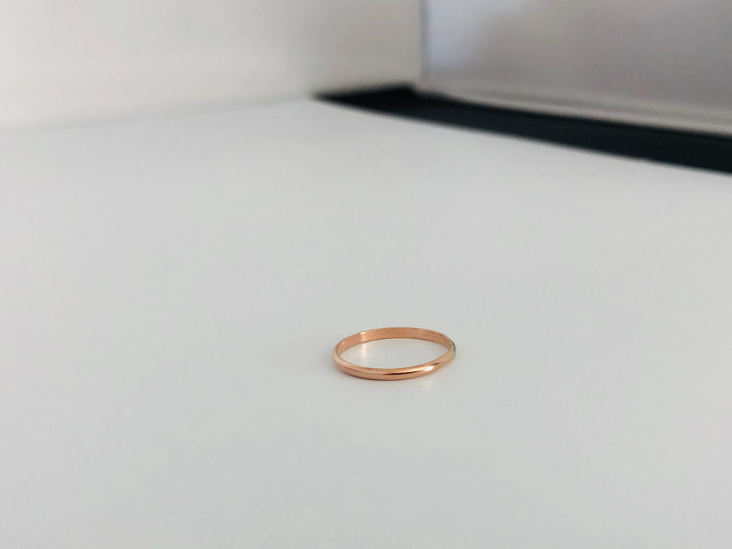 Rose Gold Filled plain band Ring - Rose Gold Stacking Ring