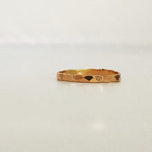 Load image into Gallery viewer, Rose Gold Filled Diamond Cut Band Ring - Rose Gold Stacking Ring
