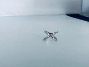 Sterling Silver Cross X Ring
